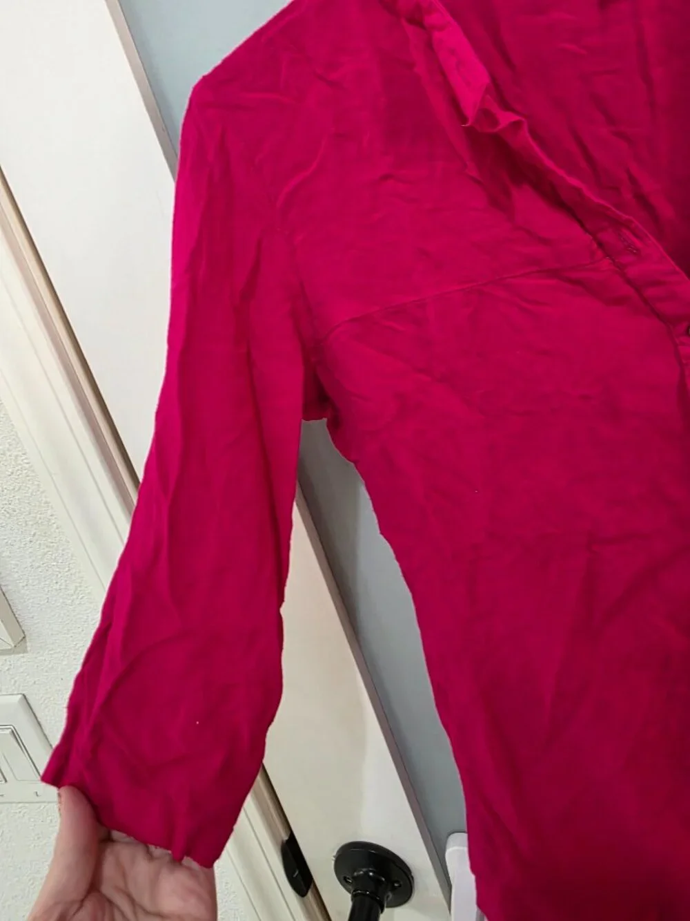 Soch Hot Pink‎ Blouse – Women’s Small 3/4 Sleeve Popover Top - Picture 5 of 8